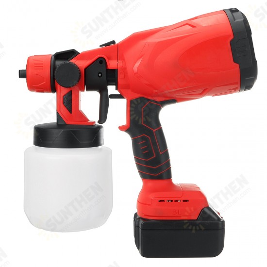 21V 1300mAh Paint Spray Guns Craft Painting Tool Spray Model Airbrush Electric Paint Sprayer W/ 1/2 Battery