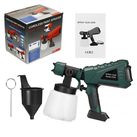 800W 1000ml Cordless Rechargeable Electric Paint Sprayer Spray Guns W/ Adjustment Knob For Makita 18V Battery