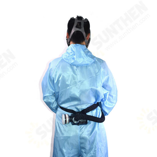 Electric Constant Flow Supplied Air Fed Full Face Gas Mask Spray Painting Tool Respirator System