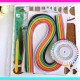 1 Set DIY Quilling Tool Origami Template Paper Pen Mould Tweezer Needles Random Color