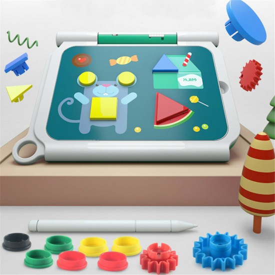 2-in-1 DIY LCD Drawing Board Multi-function Plug-in tablet Hand Writing Board 270 Degrees Foldable Children's Toy