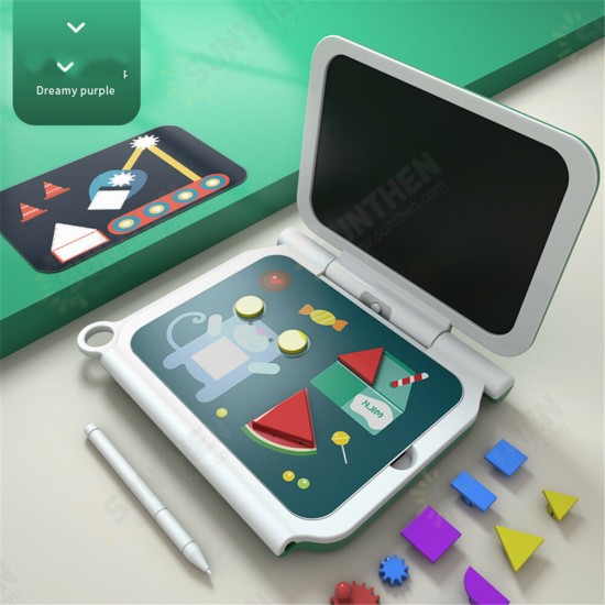 2-in-1 DIY LCD Drawing Board Multi-function Plug-in tablet Hand Writing Board 270 Degrees Foldable Children's Toy