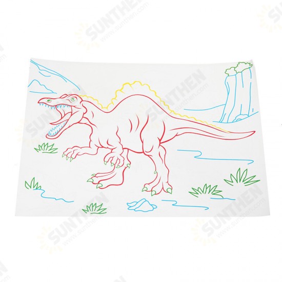 3D Magic Flashing Drawing Board Dinosaur Game For Kids Children Educational Christmas Gift Toys