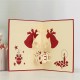 3D Pop Up Greeting Card Table Merry Christmas Post Card Gift Craft Paper DIY