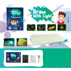 A3 Size 3D Children's Luminous Drawing Board Toy Draw with Light Fun for Kids Family A3 Size 3D Children's Luminous Drawing Board Toy Draw with Light Fun for Kids Family