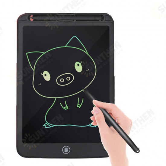 A5 Color LCD Screen 12 inch Writing Tablet Drawing Notepad Electronic Handwriting Painting Office Memo Waterproof Lock Key One-click Eraser Toys Gift