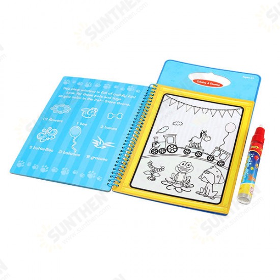 Coolplay Magic Children Water Drawing Book With 1 Magic Pen / 1Coloring Book Water Painting Board