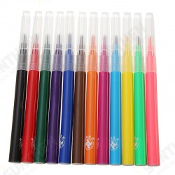 Watercolor Pen 12 Colors With Painting Templates Dust-Free Cloth Battery Operated Toys Watercolor Pen 12 Colors With Painting Templates Dust-Free Cloth Battery Operated Toys