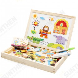 Wooden DIY Magnetic Drawing Board Forest Paradise Children's Early Educational Learning Toys Wooden DIY Magnetic Drawing Board Forest Paradise Children's Early Educational Learning Toys