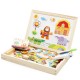 Wooden DIY Magnetic Drawing Board Forest Paradise Children's Early Educational Learning Toys