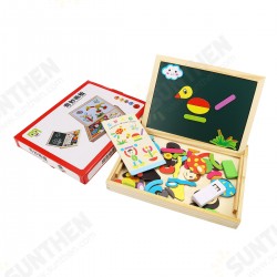 Wooden Magnetic Double-Sided Drawing Board Blocks Children Early Education Toys Wooden Magnetic Double-Sided Drawing Board Blocks Children Early Education Toys