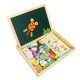 Wooden Magnetic Double-Sided Drawing Board Blocks Children Early Education Toys