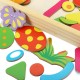 Wooden Magnetic Double-Sided Drawing Board Blocks Children Early Education Toys