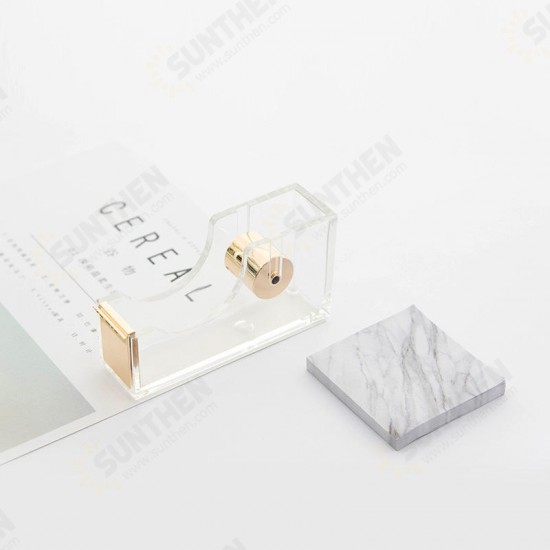 M029 Transparent Acrylic Tape Cutter Classic Design Tape Dispenser Stationery for School Office Desktop