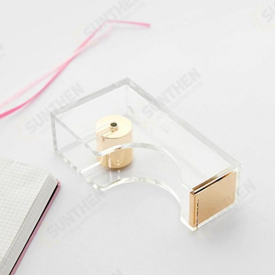 M029 Transparent Acrylic Tape Cutter Classic Design Tape Dispenser Stationery for School Office Desktop