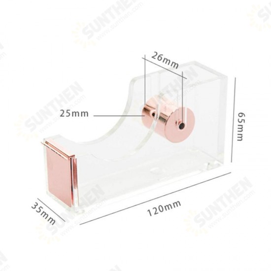 M029 Transparent Acrylic Tape Cutter Classic Design Tape Dispenser Stationery for School Office Desktop