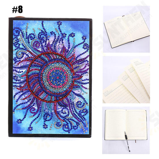 10 Styles 80 Pages A5 Notebook DIY Diamond Painting Notepad 5D Full Rhinestone