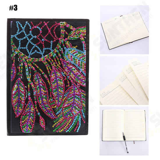 10 Styles 80 Pages A5 Notebook DIY Diamond Painting Notepad 5D Full Rhinestone