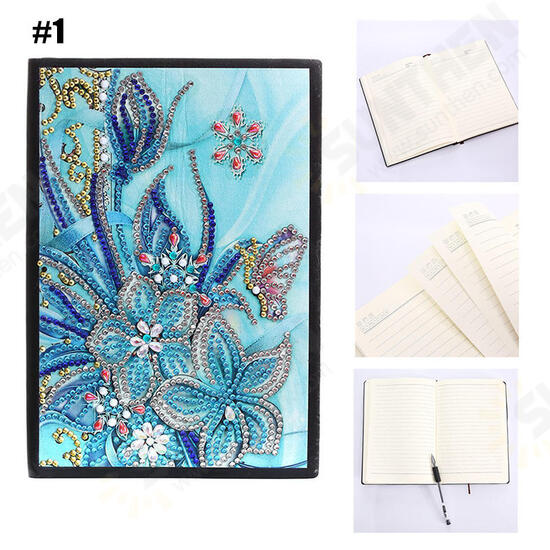 10 Styles 80 Pages A5 Notebook DIY Diamond Painting Notepad 5D Full Rhinestone