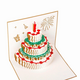 1Pcs Cake Shape Vintage Creative Greeting Cards Birthday Gift Card