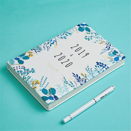 2019-2020 Weekly Monthly Agenda Planner Monthly Weekly Plan Portable Notebook Cute Diary Flower Schedule Office Stationery