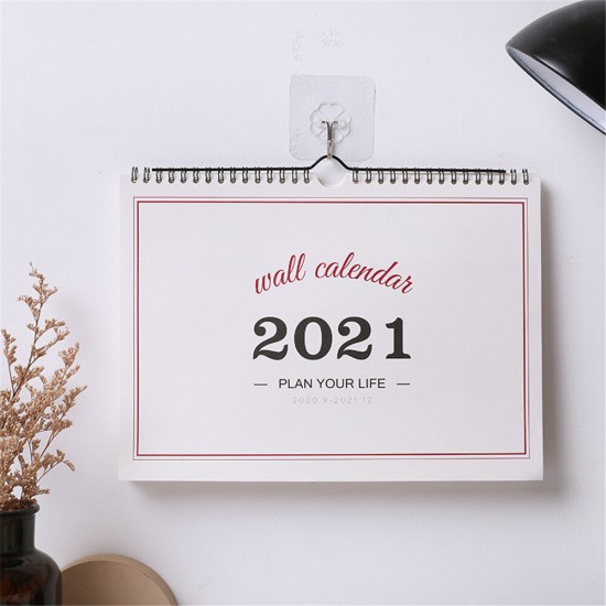 2021 Wall Calendar Weekly Monthly Planner Agenda Organizer Home Office Desktop Ornament for Schedule Daily Record