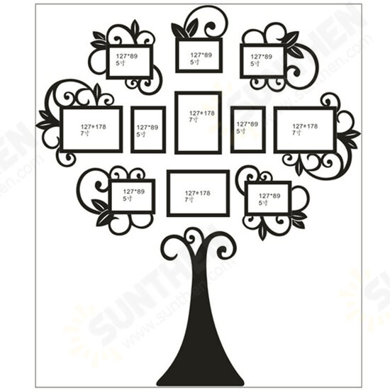 3D Family Tree Photo Picture Frame Collage Wall Stickers Art Home Decor