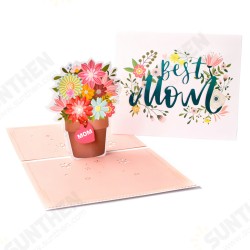 3D Mothers Day Cards Best Mom Flower Basket Paper Invitation Greeting Cards Anniversary Birthday Card Gifts for Mother Mom 3D Mothers Day Cards Best Mom Flower Basket Paper Invitation Greeting Cards Anniversary Birthday Card Gifts for Mother Mom