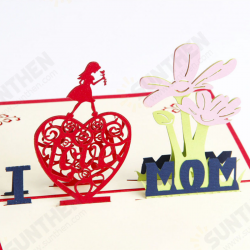 3D Stereoscopic Handmade Greeting Cards Mother's Day Holiday Wishes Card 3D Stereoscopic Handmade Greeting Cards Mother's Day Holiday Wishes Card