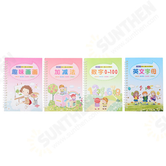 4 Types Practice Writing Paste Numbers Letters Painting Arithmetic Exercise Book 4 Types Practice Writing Paste Numbers Letters Painting Arithmetic Exercise Book