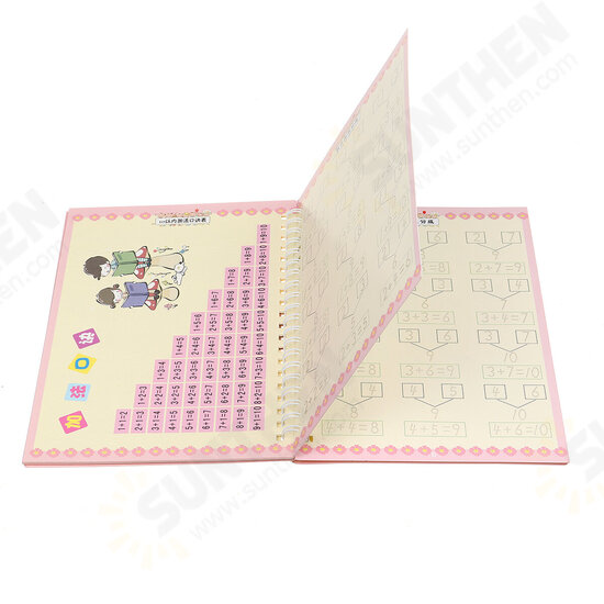 4 Types Practice Writing Paste Numbers Letters Painting Arithmetic Exercise Book