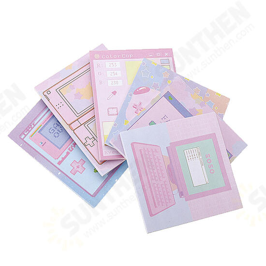 6 Pcs/pack Colorful Sticky Notes Cartoon Love Game Pad Sticky Memo Notes Gift Stationery Office Sticker School Supplies