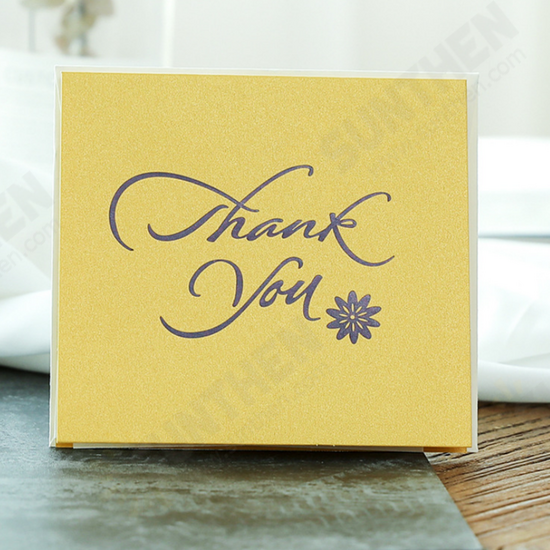 6Pcs Paper Thank You Greeting Cards Gift Decoration Card Greeting Card