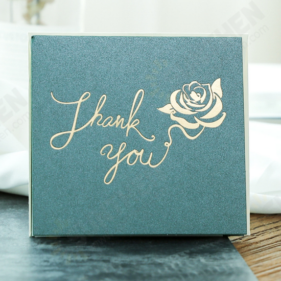 6Pcs Paper Thank You Greeting Cards Gift Decoration Card Greeting Card