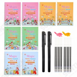 8pcs Magic Practice Copybook for Kids Chanarily English Magic Calligraphy Reusable Handwriting Copybook Writing Practice Book with Magic Pens 8pcs Magic Practice Copybook for Kids Chanarily English Magic Calligraphy Reusable Handwriting Copybook Writing Practice Book with Magic Pens