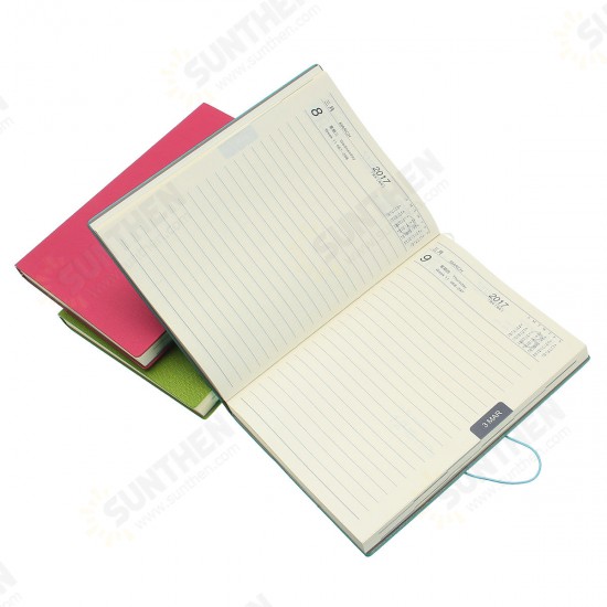 A4 Planner Synthetic Leather Loose Leaf Weekly Notebook with 180 Sheets