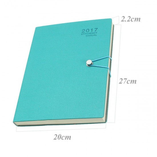 A4 Planner Synthetic Leather Loose Leaf Weekly Notebook with 180 Sheets