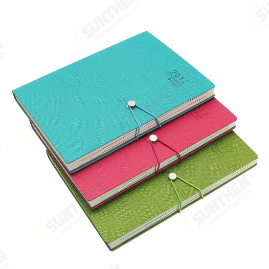 A4 Planner Synthetic Leather Loose Leaf Weekly Notebook with 180 Sheets