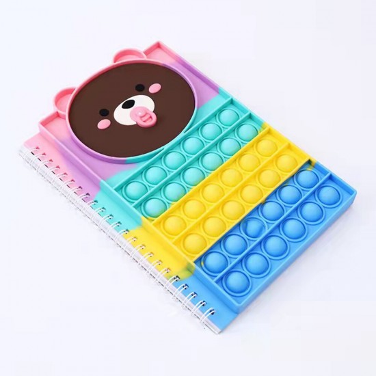 A5 40 Push Up Notebook Silicone Stress Relief Bubble Diary Book for Students Adults Office School