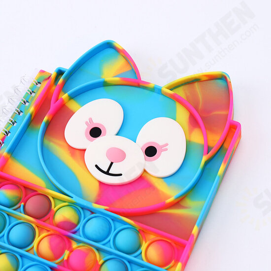 A5 40 Push Up Notebook Silicone Stress Relief Bubble Diary Book for Students Adults Office School