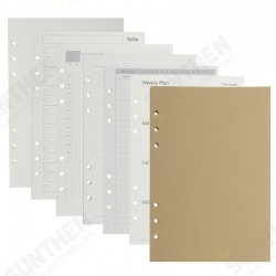 A5 Loose Leaf Notebook Refill Spiral Binder Inside Paper Dairy Weekly Monthly Plan To Do Line Kraft A5 Loose Leaf Notebook Refill Spiral Binder Inside Paper Dairy Weekly Monthly Plan To Do Line Kraft