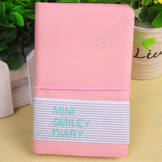 Candy Colors Charming Smiley Paper Diary Notebook Memo Book leather Note Pads Stationery Pocketbook