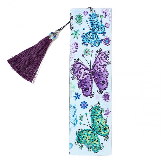 DIY Beaded Bookmarks 5D Diamond Painting Peacock Butterfly Flower Art Craft Embroidery Stitch Kit Handmade Gifts