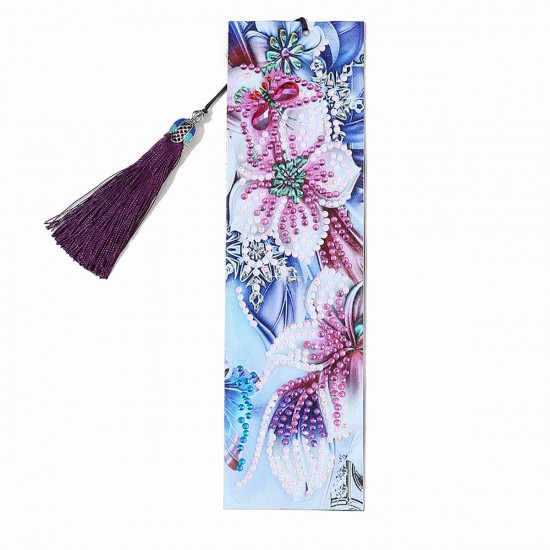 DIY Beaded Bookmarks 5D Diamond Painting Peacock Butterfly Flower Art Craft Embroidery Stitch Kit Handmade Gifts