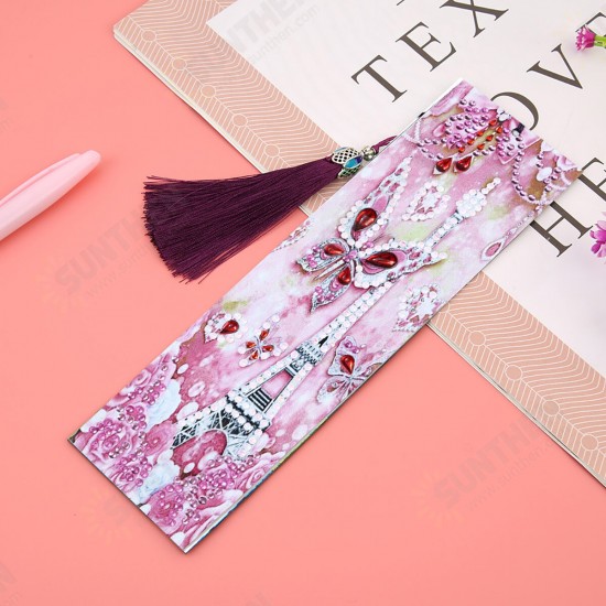 DIY Beaded Bookmarks 5D Diamond Painting Peacock Butterfly Flower Art Craft Embroidery Stitch Kit Handmade Gifts