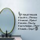 DIY Toilet Rules Bathroom Toilet Wall Sticker Vinyl Art Decals Home Office Decoration