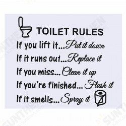DIY Toilet Rules Bathroom Toilet Wall Sticker Vinyl Art Decals Home Office Decoration DIY Toilet Rules Bathroom Toilet Wall Sticker Vinyl Art Decals Home Office Decoration