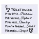 DIY Toilet Rules Bathroom Toilet Wall Sticker Vinyl Art Decals Home Office Decoration