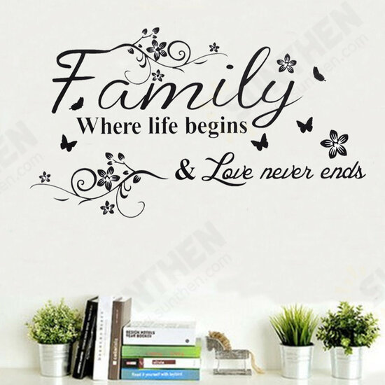 DIY Wall Stickers English Proverb Wallpaper Wall Decal Home Living Room Office Wall Decor