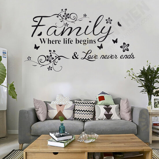 DIY Wall Stickers English Proverb Wallpaper Wall Decal Home Living Room Office Wall Decor